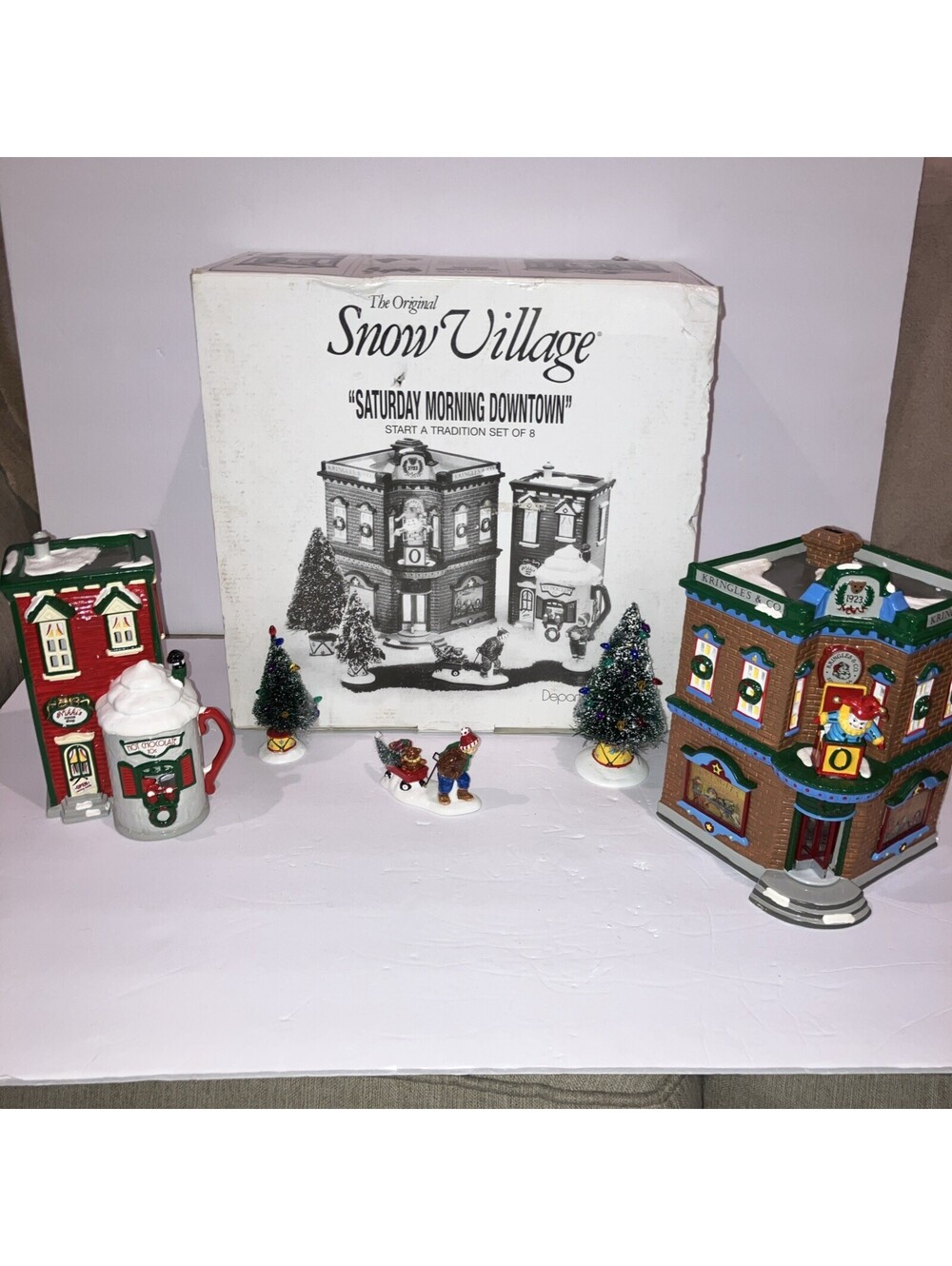 Vintage 1997 Department 56 Snow Village 54902 Saturday Morning Downtown